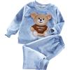 Saingace Felpa Pile Bambino Pigiama Invernale Bambina Pigiama 2 Anni Invernale Maglia Cotone Manica Lunga Bimbo Pigiama Bambino 12 Mesi Pigiama Bottoni Bambino Pigiama Bambina 12 Anni