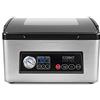 CASO VacuChef 70 - Macchina sottovuoto professionale compatta a camera per alimenti, con manometro, aspirazione potente da 70 L/min, Doppia saldatura, capacità di 8 litri - acciaio inox