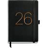 Miquelrius - Agenda 2026 settimana vista, Similar A5+ (155 x 213 mm), pianificazione settimanale, copertina flessibile similpelle cucita, chiusura gomma, tasca interna, carta 80 g/m², catalano-EN-PT