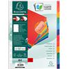 Exacompta - Divisori Nature Future per documenti in formato A4, preforati, 225 g/mq, 12 pezzi, certificato FSC, multicolore, rif. 2212E
