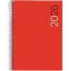Miquelrius - Agenda settimanale vista 2026, Similar A5+ (155 x 213 mm), copertina flessibile polipropilene, spirale, carta 80 g/m², agenda settimanale, CAT-EN-PT, colore rosso