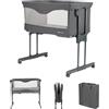 Bebeconfort Amara, Culla neonato fianco letto, 0-6Mesi, 0-9kg, Culla co-sleeping, Lettino Neonato 2 in 1, Chiusura compatta in 3 secondi, Facile da spostare, Borsa per il Trasporto, Tinted Graphite