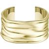 BOSS Jewelry Braccialetto Rigido da Donna Collezione RIPPLE in Oro Giallo con Linee Ondulate - 1580774, BANGLE
