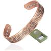 YINOX Bracciale magnetico in rame super forte per uomini e donne, classico con albero della vita, con 8 magneti NdFeB oversize e confezione regalo di alta qualità (6,5 pollici) (A)