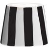 Zafferano, Poldina Cover, Cover in Ceramica Decorata a Mano per Lampada da Tavolo, Paralume Compatibile con le Lampade Poldina, Made in Italy, Ø13 x 10 cm, Color Bianco - Righe Nere