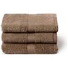 Caleffi Set Asciugamani Bagno Grandi 3X, Misura 55x105cm, Cotone 100% - Morbidi e Assorbenti, Viso e Uso Quotidiano, Asciugamano Doccia di Alta Qualità, Telo Grande, Caffe