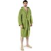 Caleffi Accappatoio Uomo, Donna in Spugna di Cotone, Verde, S