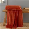 Catherine Lansfield Coperta extra large Raschel Velvet Touch 200 x 240 cm, arancione bruciato