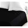 Home Linge Passion Lenzuolo piatto 240 x 300 cm - 100% cotone 57 fili/cm² - nero - morbido, resistente, facile da pulire - certificato Oeko-TEX