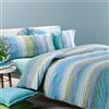 Caleffi Copripiumino Matrimoniale 255x200 cm + 2 Federe 50x80 cm, Modello Scandinavia, Colore Blu, 100% Cotone Morbido e Traspirante, 1000822