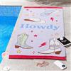 Sassy B turner bianca plc Howdy Cowgirl Telo mare in cotone, 76 x 160 cm, colore: Lilla