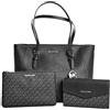 Michael Kors Charlotte, borsa tote a tracolla grande 3 in 1, in pelle, nero
