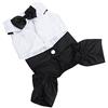Alcyoneus Pet Dog Cat Vestiti Principe Smoking Papillon Vestito Cucciolo Tuta Cappotto (L)