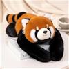 TOPLITHE Carino Peluche Ponderato, Animali Di Peluche Di Dinosauro Kawaii Bear Panda Peluche Morbido Giocattoli Abbracciare Cuscino for Bambini Ragazzi Ragazze(Red Panda,30CM/11IN)