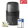 Philips Serie 5000 Umidificatore Smart, per ambienti fino a 45m², ultra silenzioso (12 dB), modalità Sleep, NanoCloud igienica, aromaterapia, sensore umidità, timer, 4,5L, 300 ml/h, Nero (HU5600/03)