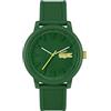 Lacoste Orologio con Movimento al Quarzo a Tre Lancette da Uomo Collezione LACOSTE.12.12 HERO con Cinturino in Silicone Verde, 2011316, Green