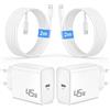 LUOSIKE 45W Caricatore USB C Caricabatterie per iPhone 17 17e 16 16e 15 Pro Max Plus, iPad 10 11 Air 2026, Samsung S26 S25 S24 Ultra, Google Pixel, Carica Batteria Alimentatore 40W + 2M Tipo C Cavo, 2-Pezzi