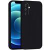 Mixroom - Cover Custodia Case per Samsung Galaxy A34 5G Protezione Fotocamera in Silicone TPU Morbido Opaco Bordi Piatti Colore Nero