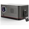 ETOE Proiettore 4K 1500 ANSI & Smart Android TV, ETOE Whale Autofocus/Keystone Nativo 1080P Full HD Videoproiettore con Controllo Vocale 50% Zoom/Dolby Digital/Altoparlanti da 20W per telefono/Home Cinema