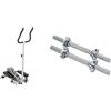 Sunny Health & Fitness Magnetic Underdesk/Standing Portable Ellittical Machine + 35.5 cm Threaded Chrome Dumbbell Bar