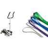 Sunny Health & Fitness Magnetic Underdesk/Standing Portable Ellittical Machine + Versatile Resistance Bands (Single or Combination Set) - 4.5-35kg Combo