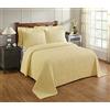 Better Trends, Jullian Collection - Copriletto per letto full/double size, 100% cotone, trapuntato, motivo a righe, morbido, confortevole, per tutte le stagioni, lavabile in lavatrice, giallo