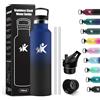 KollyKolla Borraccia Termica 750ml, Borraccia con CannucciaBorraccia con Cannuccia, senza BPA, Bottiglia Acciaio Inox, Isolamento Termico a Doppia Parete, senza Perdite, per Lavoro, Viaggio, Gym