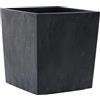 Siena Garden Vaso per piante Nizza Stone nero effetto cemento, 30 x 31 cm, vaso di plastica con inserto