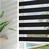 Joydeco Black Out Zebra - Tende a rullo per finestre della camera da letto, senza fili, con filtro della luce, doppio strato, per casa e ufficio, 58,4 cm di larghezza x 190 cm di altezza