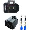 Greenspirits Spina di ricambio per auto - AMP Tyco VAG 2 pin (FEMALE) 1J0973722, 1J0 973 722, 021100164, 191 955 681, 1H0 955 681, 1J0