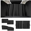 VBGURR 5 pezzi parasole per finestrini dell'auto, tende privacy auto, divisorio auto rimovibile, divisorio interno auto parasole per finestrini auto per SUV e veicoli generali (nero)