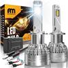 ANTEMOON Lampadine H1 LED, 110W 30000LM 800% Brillante 6500K Bianco LED H1 Auto Fari Abbaglianti e Anabbaglianti 12V 24V Lampada Sostituzione per Alogena e Xenon, 2 Lampade