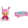 Cry Babies Stars Coney, Interattiva Bambola che Piange Lacrime Vere con Vestiti da Indossare Magic Tears 93645 Lettino da Campeggio Giocattolo per Bambini