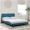 Iiaky 3207841 Giroletto con Testiera Blu 120x200 cm in Velluto Letto,Struttura Letto a Piattaforma E Contenitore sotto Il Letto,Facile da Montare, Senza rumori