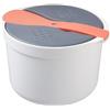 Getdoublerich Cuociriso a microonde dal design portatile, efficiente, per cucinare rapidamente vari piatti in qualsiasi momento e ovunque (arancione)