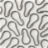 Byour3 - Set 50 Ganci per Tende Gazebo ANTIRUGGINE con Anelli a Caduta Ganci Acciaio per Telo Bianco Trasparente occhiellato retinato Anelli Acciaio Inox Tenda Doccia (Moschettoni x Tubo)