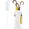 Generic Portaombrelli in metallo, 15 x 15 x 42 cm, autoportante, decorativo, multiuso, per ingresso, casa, hotel, ufficio, portico (bianco e 4 ganci)