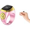 Anlising Anello Tasbih Intelligente, Anelli Intelligenti Contatore, Smart Rings Contatore, Contatore di Preghiera Anello, Contatore Dito Ricaricabile Anello, Tasbih Clicker Ricaricabile (Rosa, 20MM)