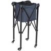 campMax Cestino per palline da tennis Hopper con tasche laterali, carrello per insegnamento sportivo portatile rimovibile con ruote, blu