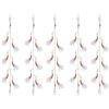 HstiaLving 30 Pezzi Pesca Luminosi, Ami da Pesca in Mare Piume di Sgombro Pesca con Perline Luminose Esche Bioniche per Sgombri Pollock Aringhe Basso(Flash Fluro) Ami daPesca Girelle daPesca