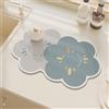 Highdi Tappetino Scolapiatti Assorbente, Tappetino Macchina Caffe Asciugatura Rapida, Antiscivolo Tappetino Scolapiatti Lavello per Bar, Club, Cucina, Caffetteria (50x60cm,blu grigio 2)