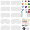 EHDWXVZM 10 maschere per gli occhi per dormire, 8 penne colorate, 12 toppe di stoffa ricamate, 1 kit da cucito, maschere per gli occhi per i giochi, maschere per gli occhi fai-da-te