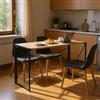 FurnitureR Tavolo da pranzo pieghevole, tavolo pieghevole da cucina rettangolare, ideale per pasti e lavori in piccoli spazi, cornice in MDF e metallo, nessun montaggio richiesto, 100 x 50 x 75 cm