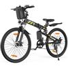 VARUN Bici Elettrica, 26'' Bici Elettrica Pieghevole, Motore da 250W, Batteria da 48V 374,4Wh, Doppia Sospensione, Mountain Bike Elettrica a 7 Velocità Adatto a Tutti i Terreni