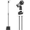 Pyle Asta Microfono, Supporto Microfono con Base Quadrata in Metallo, Regolabile 92-161 cm, Clip Cavo, Adattatore 15,88 mm, per Studio e Concerto
