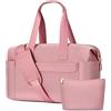 oscaurt Borsa da viaggio 24L leggera borsa da palestra sotto il sedile cabina bagaglio a mano con tasca bagnata impermeabile durante la notte pannolino ospedale borsone per viaggi di lavoro, rosa