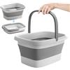 Anxicer Grande vasca per Pediluvio Plastica Vaschetta Pedicure,per Pedicure Disintossicazione e Massaggio,perfetta per Immergere i Piedi,Può essere Messo a Bagno (Fold-White)