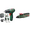 Bosch Avvitatore a batteria Bosch EasyDrill 1200 (batteria da 12 V 2,0 Ah, set trapano e cacciavite) - Edizione Amazon + Pistola incollatrice GluePen (caricatore micro USB, 4 x colla, 3,6 Volt)