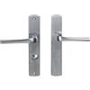 Bricard 879056 Coppia di maniglie cromate satinate zamack su piastra eVidence, porta bagno