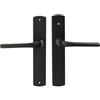 Bricard 879082 Coppia di maniglie in zamack nero opaco su piastra eVidence, porta interna senza chiave